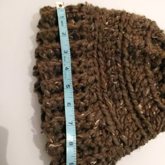 Brown Handmade Scarf / Hat set - Picture 2 of 3